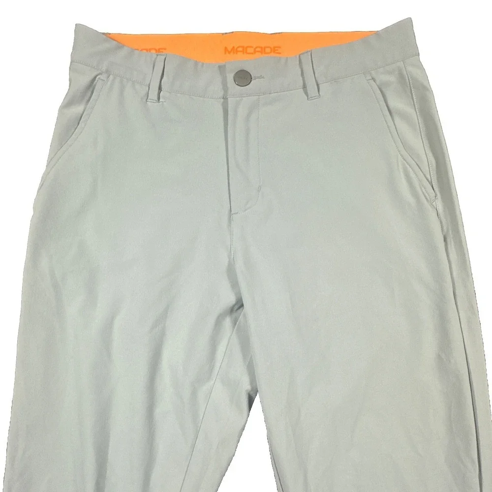 Macade Golf Jogger Pants Mens 30 Gray Slim Fit Zip Ankle Pockets Stretch